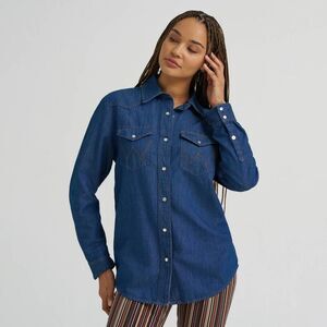 Wrangler Women's Long Sleeve Denim Shirt - Echo Wash XS